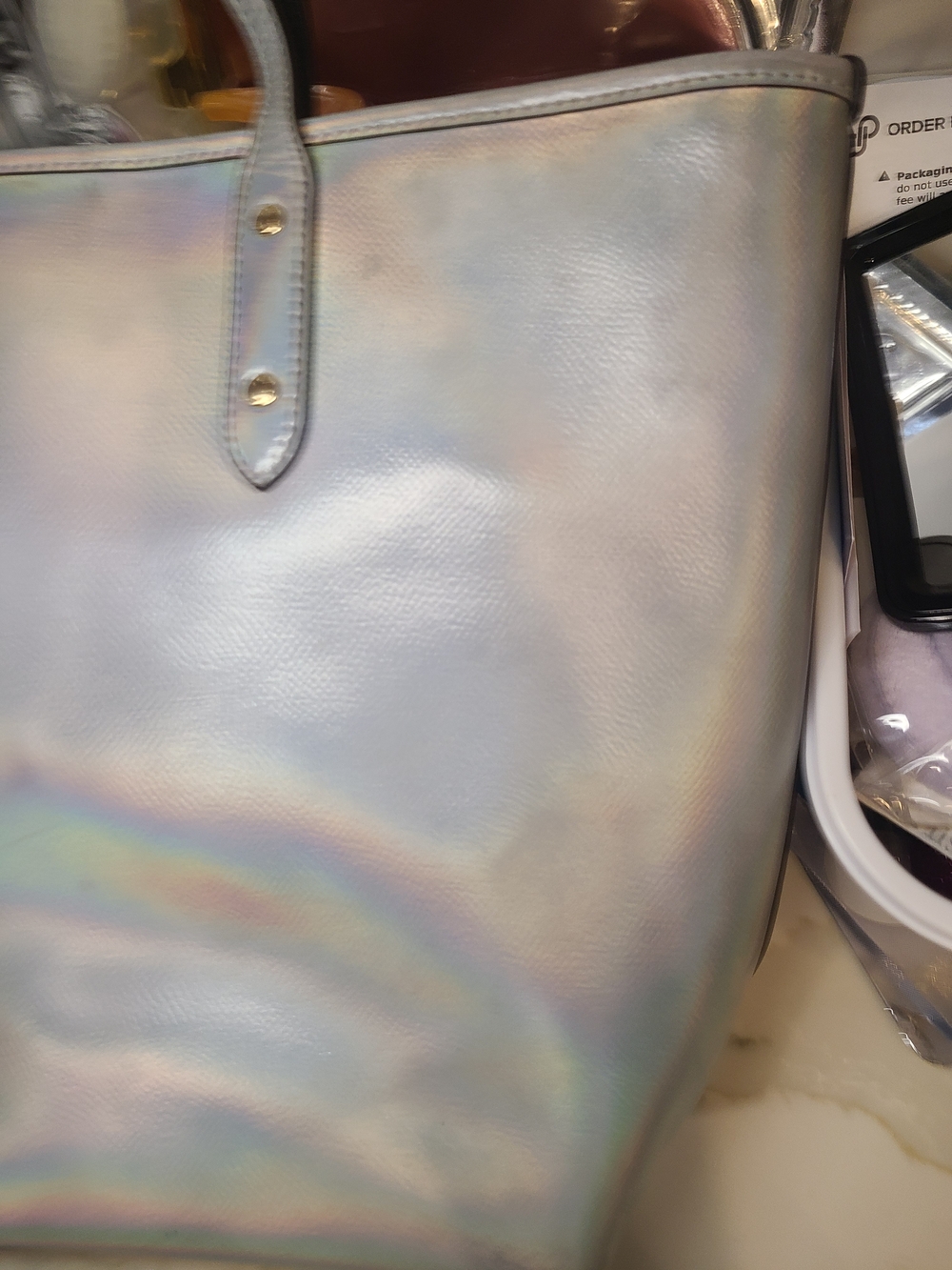 Coach Rare Iridescent Tote Bag Fair - Picture 3 of 7
